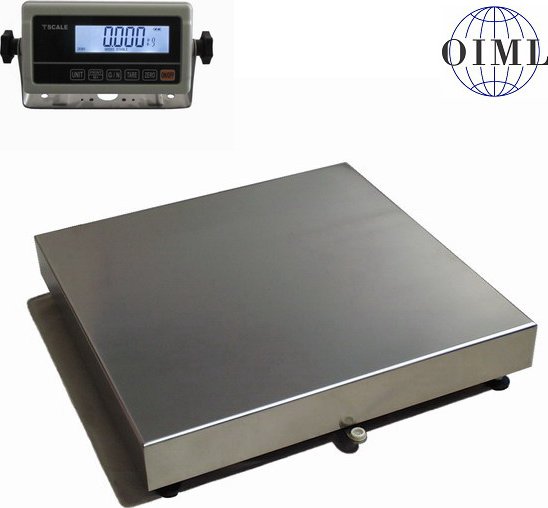 Úlová váha LESAK 1T4040LN-RWP, 300kg/50g, 400x400mm, lak/nerez (Váha na úly s odpojitelným vážním indikátorem RWP)