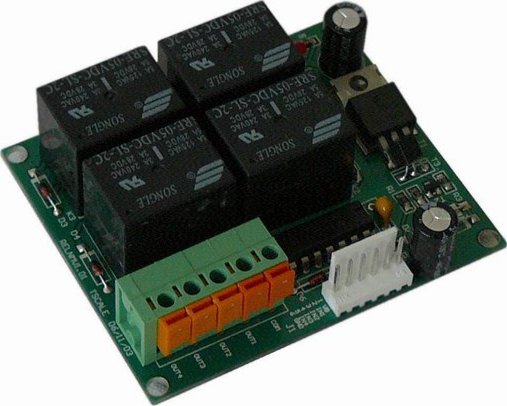 Relé modul pro váhy TSCALE, 4 relé (Reléový přídavný modul osazený 4 relátky pro spínání ovládacích zařízení)