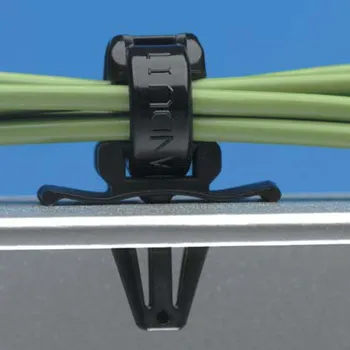 kabelová chránička PWMS-H25-M0 Zamačkávací příchytka, bal. 1000 kusů, resistant Nylon 6.6, černá