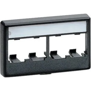 Patch panel CFFPL4BL Rámeček pro 4 moduly MINI-COM, popisky, černá