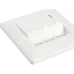 SX9-3-0-WH Neosazená zásuvka pro tři moduly keystone včetně záslepek, bílá