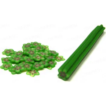 FIMO zdobení - tyčinka, motiv kytka hvězdice - tmavě zelená