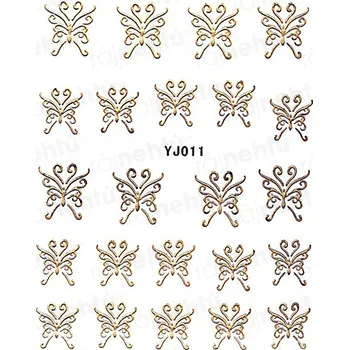 Samolepky na nehty - zlaté 011