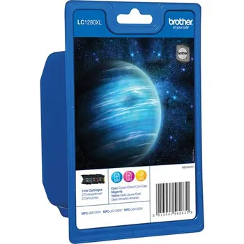 Inkoustová cartridge Brother LC-1280XLRBWBP, MFC-J6910DW, CMY, high capacity, originál