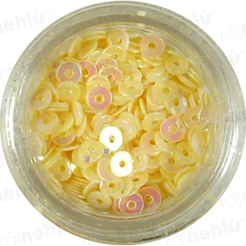 Zdobení na nehty, kolečka (dutá) CDčka - krémová