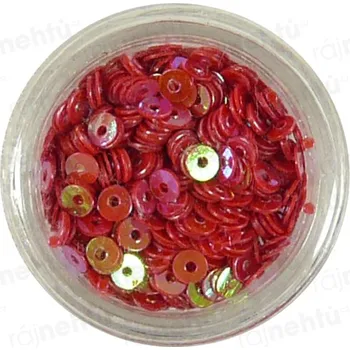 Zdobení na nehty, kolečka (dutá) CDčka - červená