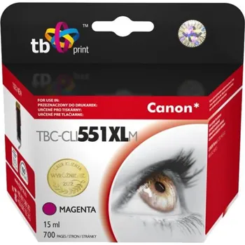 Kompatibilní cartridge Canon CLI-551M XL, magenta, 15ml, TB