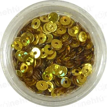 Zdobení na nehty, kolečka (dutá) CDčka - zlatá