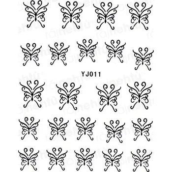 Samolepky na nehty - černé 011