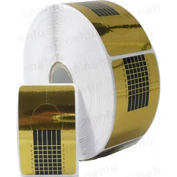 Umělé nehty Šablona na nehtovou modeláž zlatá - 1 ks