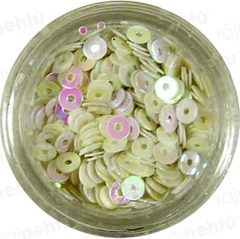 Zdobení na nehty, kolečka (dutá) CDčka - bílá