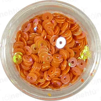 Zdobení na nehty, kolečka (dutá) CDčka - oranžová