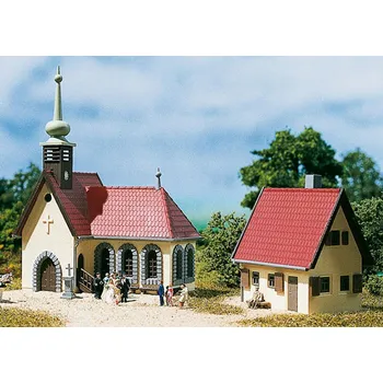 Modelářství AUHAGEN 14461 N Stavebnice - venkovský kostel s farou AU14461