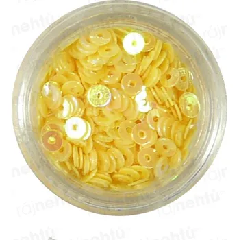 Zdobení na nehty, kolečka (dutá) CDčka - žlutá