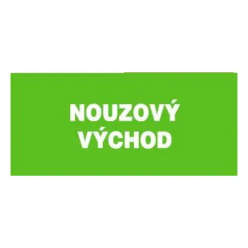 Značení Nouzový východ - text bez symbolu, plast