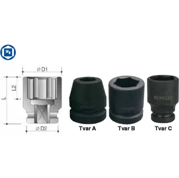 Gola hlavice CROMWELL Hlavice palcová 3/8'', 6-hranná 3/8''
