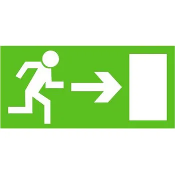 Fotoluminiscenční únikový východ vpravo, plast