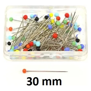 Nástroj na niť a příze Špendlíky skleněná hlava 30 mm
