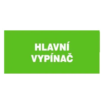 Značení Hlavní vypínač - text bez symbolu, plast
