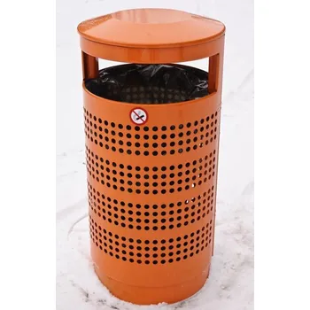 Venkovní odpadkový koš ADVAS Venkovní kovový koš S prolisy Bez pozinkované vložky