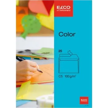 Obálka Obálka ELCO C5 modrá samolepicí s krycí páskou a vnitřním potiskem 162x229mm 25ks