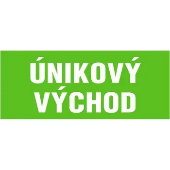 Fotoluminiscenční únikový východ, plastová tabulka formátu 200x87mm