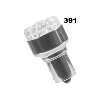 Autožárovka LED žárovka 12V 21W BAU15s červená (13xLED) blistr 2ks