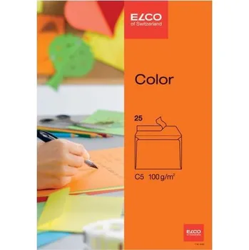 Obálka Obálka ELCO C5 oranžová samolepicí s krycí páskou a vnitřním potiskem 162x229mm 25ks