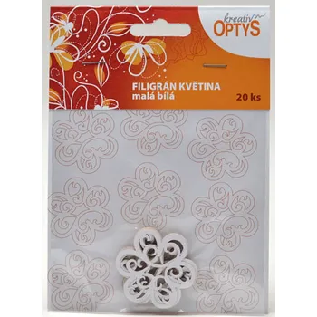 Výřez filigrán květina malá, 20ks