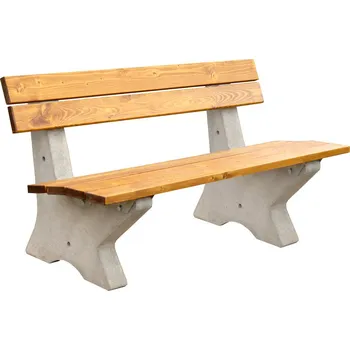 ADVAS Betonová parková lavička s opěradlem Smrkové