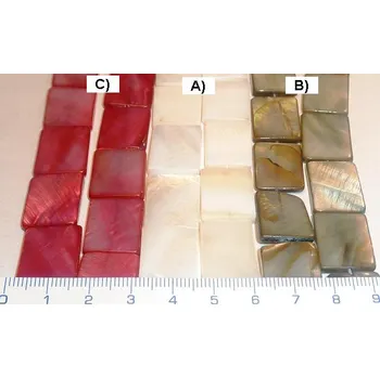 Dřevo Perleť hranol 15 x 20 x 3 mm 9 ks