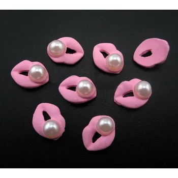 Přípravek na nehty Dekorace na nehty růžové rty (5 ks)