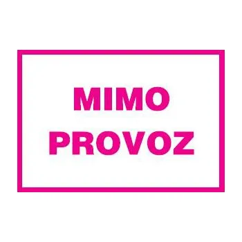 Mimo provoz - text velký, plast A4 297x210mm