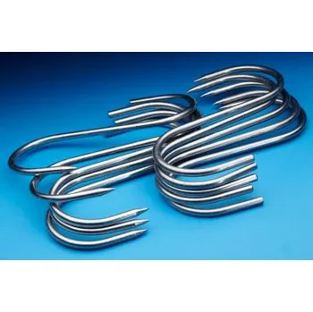 KOVO - JANEČEK Hák na maso nerez řeznický, háček na uzení 120 x 5 mm 10 ks hloubka 120 mm