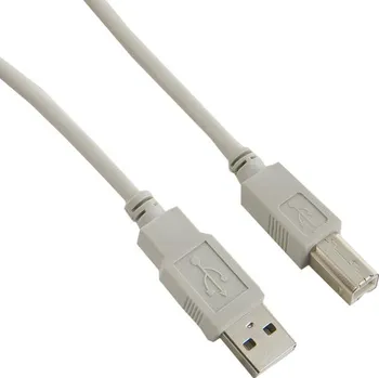 Datový kabel 4World USB 2.0 kabel, typ A-B M/M 1.8m grey