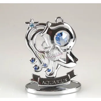 Znamení zvěrokruhu Crystocraft VODNÁŘ - stříbrná