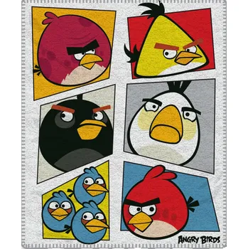 Dětská deka Jerry Fabrics | Fleecová deka Angry Birds 069 - 120x150 cm