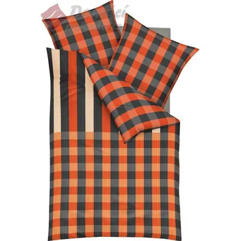 Povlečení Kaeppel | Povlečení Mako satén District červené, 140x200, 70x90