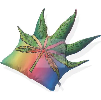 Žertovný předmět Cannabis duhový polštář - konopí