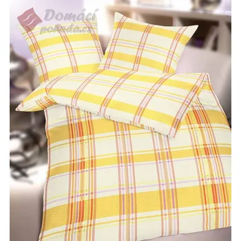 Povlečení Kaeppel | Prodloužené bavlněné povlečení Printemps - žluté , 140x220, 70x90