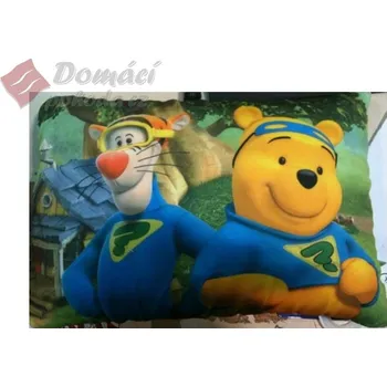 Dekorativní polštářek CTI | Dekorační polštářek s elastanem - Medvídek Pú a Tygřík - 24x36 cm s výplní