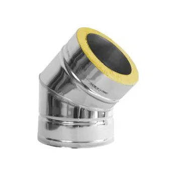 Kouřovod Komínové koleno 45°, ø 150mm, IZOL turbo