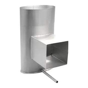 Komín Komínový čistící díl s KJ dvířka 140x280 - ovál 120x180mm (= ø 150mm), tl. mat. 0,8mm