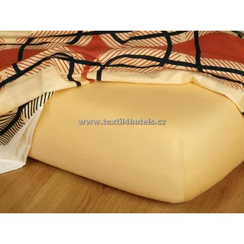 Prostěradlo Okrové jersey prostěradlo 90x200 cm