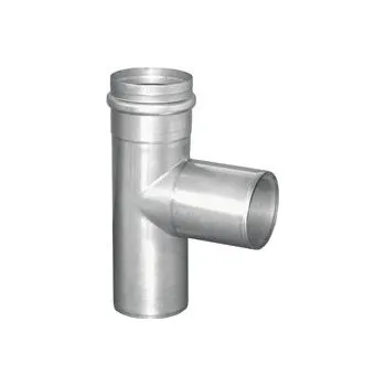 Kouřovod Komínový T-kus 90°, ø 80mm, tl. mat. 0,5mm - turbo