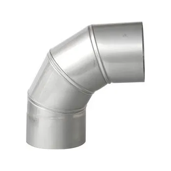 Kouřovod Komínové koleno nástavné 0-90° - ø 120mm, tl. mat. 0,5mm