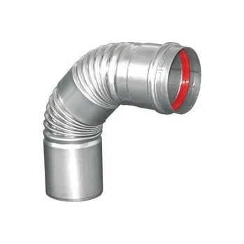 Kouřovod Komínová vložka - koleno 87° - ø 80mm, tl. mat. 0,5mm - turbo