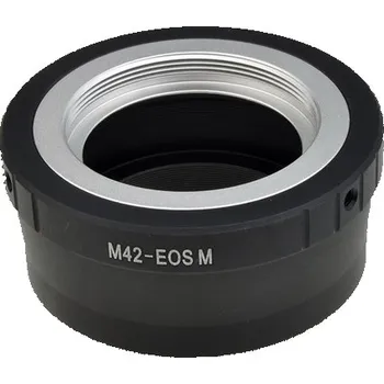 Adaptér / redukce z M42 na Canon EOS M (Umožni nasadit objetiv se závitem M42 na fotoaprát Canon EOS M)