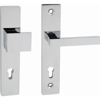 Dveřní kování Kování FORTE 3215 CHROM BROUŠENÝ OCS, madlo+klika, na vložku, be