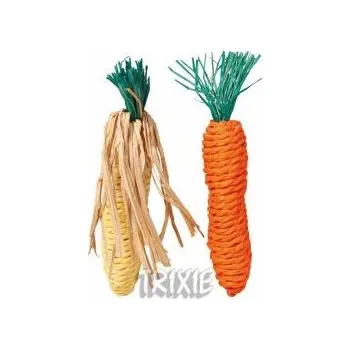 Sisalová mrkvička a kukuřice pro hlodavce 15 cm (2 ks)